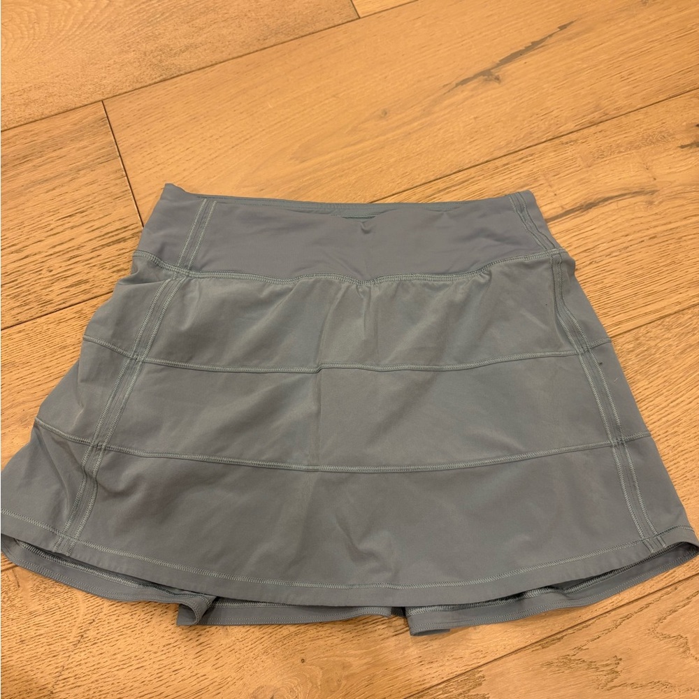 Lululemon Teel Blue Tennis Skirt with Built In Shorts
